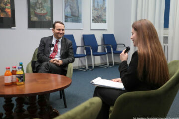 Minister Radosław Sikorski i Zofia Lichota